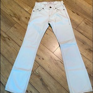 1921 VINTAGE JEANS BOOTCUT OFF WHITE DENIM Size 28/34
